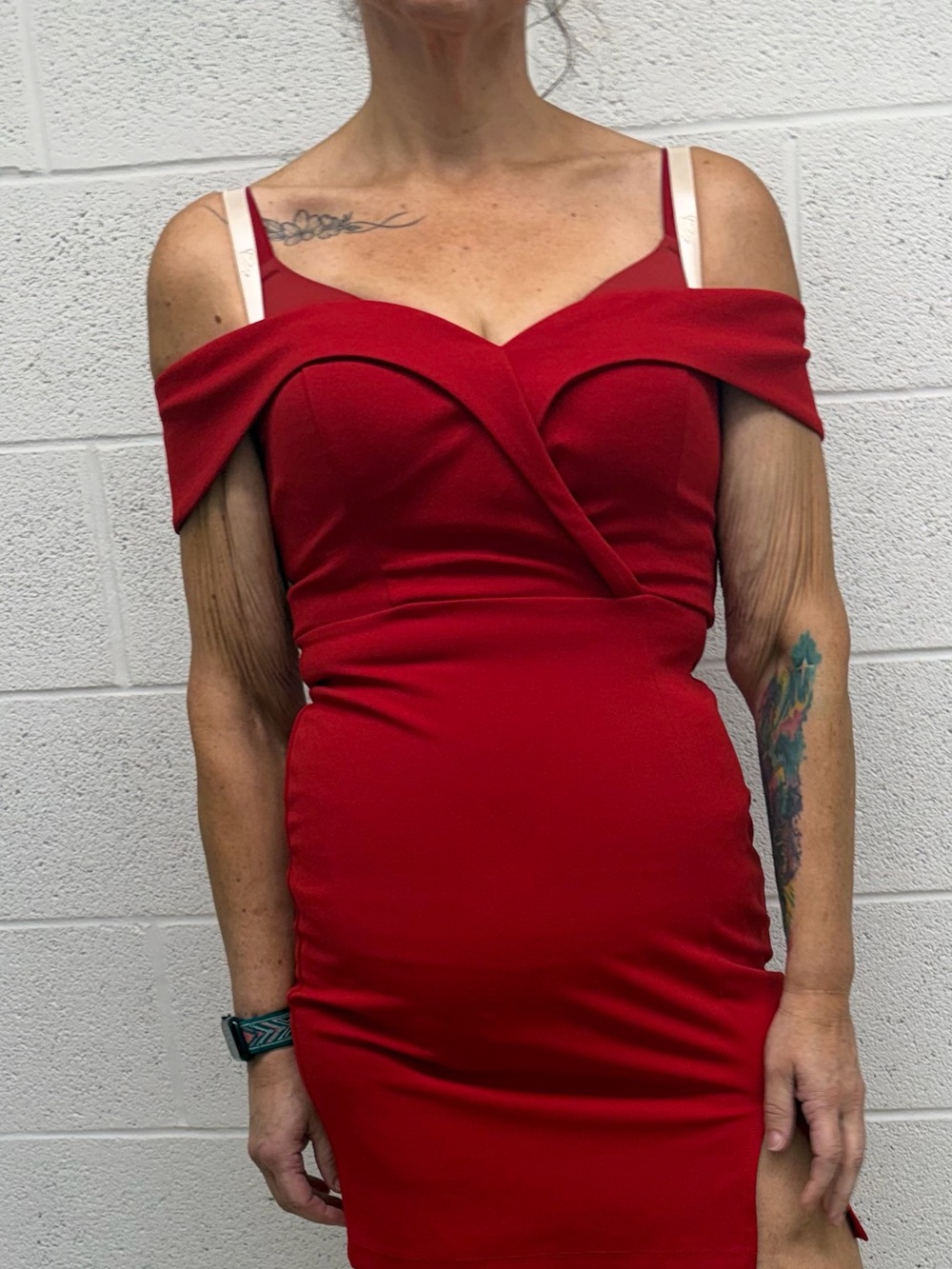 Red Off-Shoulder Mini Dress- Pretty Woman inspired